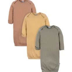 3-Pack Baby Neutral Earth Tones Lap Shoulder Gowns