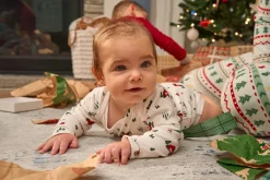 3-Pack Baby Neutral First Christmas Long Sleeve Onesies® Bodysuits
