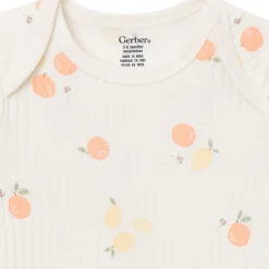 4-Pack Baby Neutral Fruit Picking Short Sleeve Bodysuits
