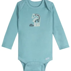 6-Pack Baby Neutral Giraffes Long Sleeve Onesies® Bodysuits