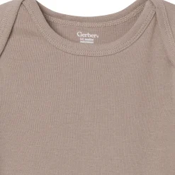 6-Pack Baby Neutral Gray, Black and Brown Long Sleeve Bodysuits
