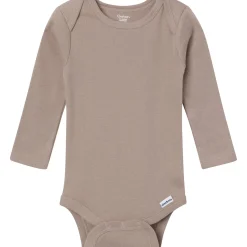 6-Pack Baby Neutral Gray, Black and Brown Long Sleeve Bodysuits