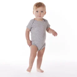 5-Pack Baby Neutral Gray Heather Ribbed Onesies® Bodysuits