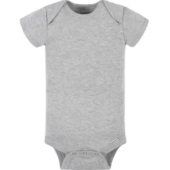 5-Pack Baby Neutral Gray Heather Ribbed Onesies® Bodysuits