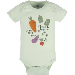 5-Pack Baby Neutral Happy Veggies Onesies® Bodysuits