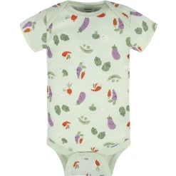 5-Pack Baby Neutral Happy Veggies Onesies® Bodysuits