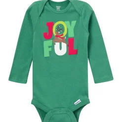 3-Pack Baby Neutral Joyful Stripe Long Sleeve Onesies® Bodysuits
