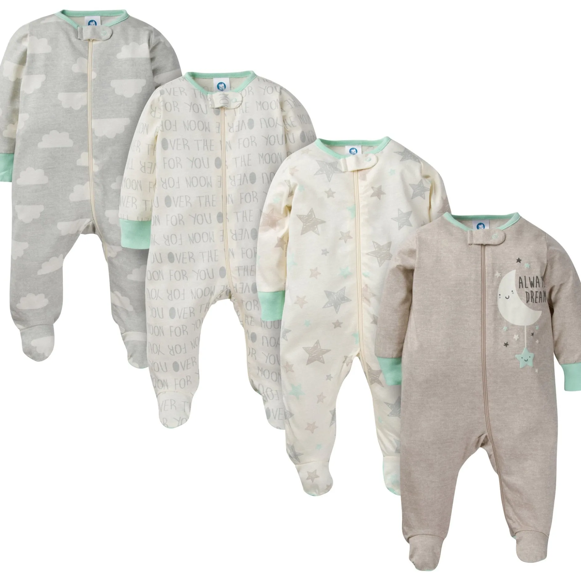 4-Pack Baby Neutral Moon & Stars Sleep 'N Plays