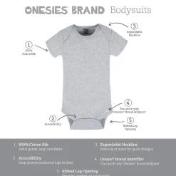 8-Pack Baby Neutral Neutrals Short Sleeve Onesies® Bodysuits