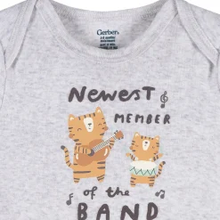 3-Pack Baby Neutral Newest Band Member Short Sleeve Onesies® Bodysuits