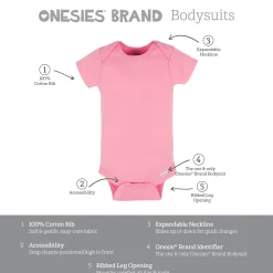 8-Pack Baby Neutral Pastel Rainbow Short Sleeve Onesies® Bodysuits