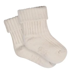 4-Pack Baby Neutral Rolled Cuff Ribbed Socks