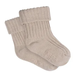 4-Pack Baby Neutral Rolled Cuff Ribbed Socks