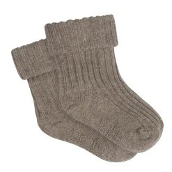 4-Pack Baby Neutral Rolled Cuff Ribbed Socks