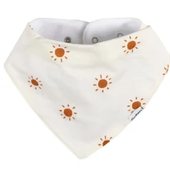 10-Pack Baby Neutral Rust Suns & Rainbows Jersey Bandana Bibs