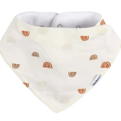10-Pack Baby Neutral Rust Suns & Rainbows Jersey Bandana Bibs