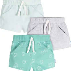 3-Pack Baby Neutral Smiley Faces Shorts