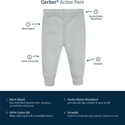 4-Pack Baby Neutral Solid Colors Active Pants