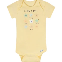 3-Pack Baby Neutral Starry Smiles Short Sleeve Onesies® Bodysuits