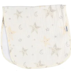 5-Pack Baby Neutral Stars Muslin Burp Cloths