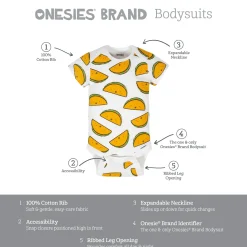 8-Pack Baby Neutral Taco Onesies® Brand Bodysuits