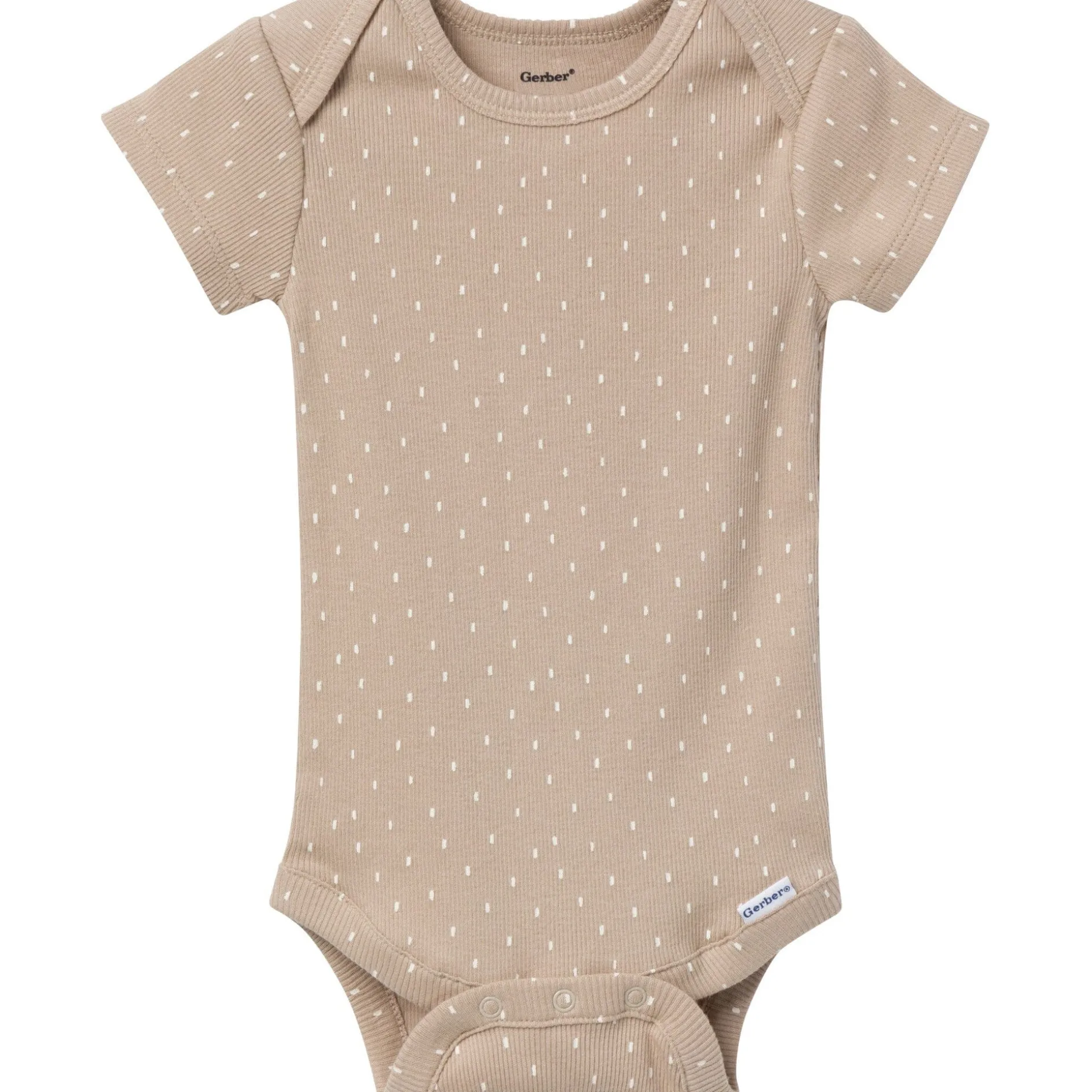 6-Pack Baby Neutral Tan Little Apples Bodysuits