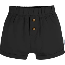 3-Pack Baby Neutral Tan Stripe, Dark Grey Heather, & Black Knit Shorts