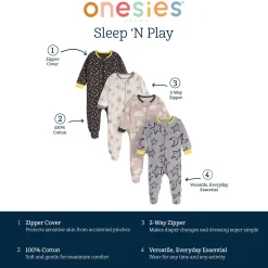 4-Pack Baby Neutral Up In The Sky Sleep 'N Plays