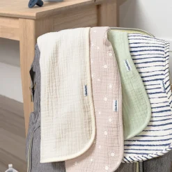 6-Pack Baby Neutral Vanilla Muslin Burp Cloths