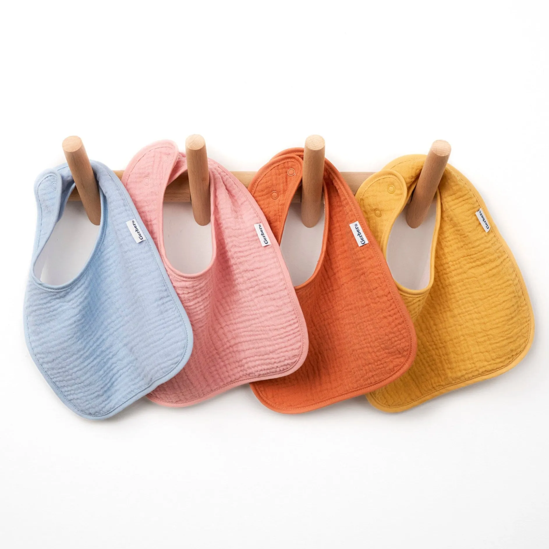 8-Pack Baby Neutral Warm Shades Muslin Drooling Bibs