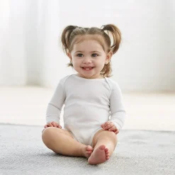8-Pack Baby Neutral White Long and Short Sleeve Onesies® Brand Bodysuits