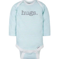 6-Pack Baby Neutral Words Long Sleeve Onesies® Bodysuits