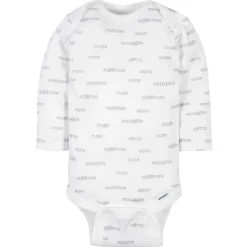 6-Pack Baby Neutral Words Long Sleeve Onesies® Bodysuits