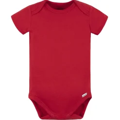 5-Pack Baby Red Premium Short Sleeve Onesies® Bodysuits