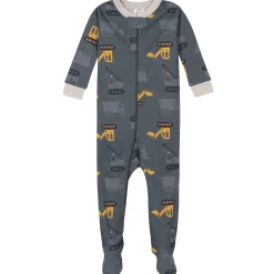4-Pack Baby & Toddler Boys Bears & Construction Trucks Snug Fit Footed Cotton Pajamas