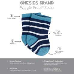 12-Pack Baby & Toddler Boys Construction Zone Jersey Crew Wiggle Proof® Socks