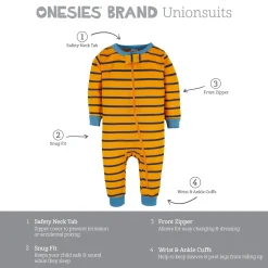 3-Pack Baby & Toddler Boys Construction Zone Snug Fit Footless Pajamas