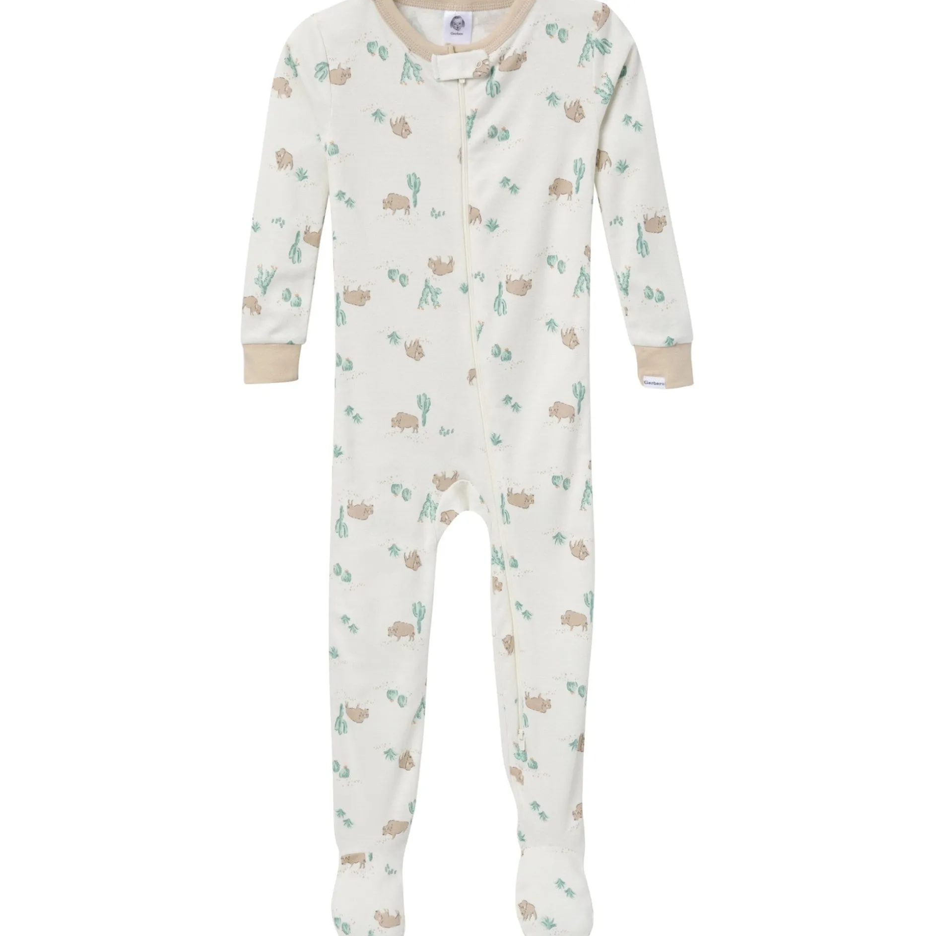 4-Pack Baby & Toddler Boys Desert Animals Snug Fit Footed Pajamas