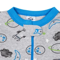 4-Pack Baby & Toddler Boys Dinosaurs & Space Snug Fit Footed Cotton Pajamas
