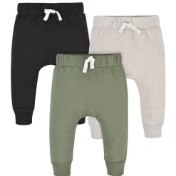 3-Pack Baby & Toddler Boys Green & Black Premium Jogger