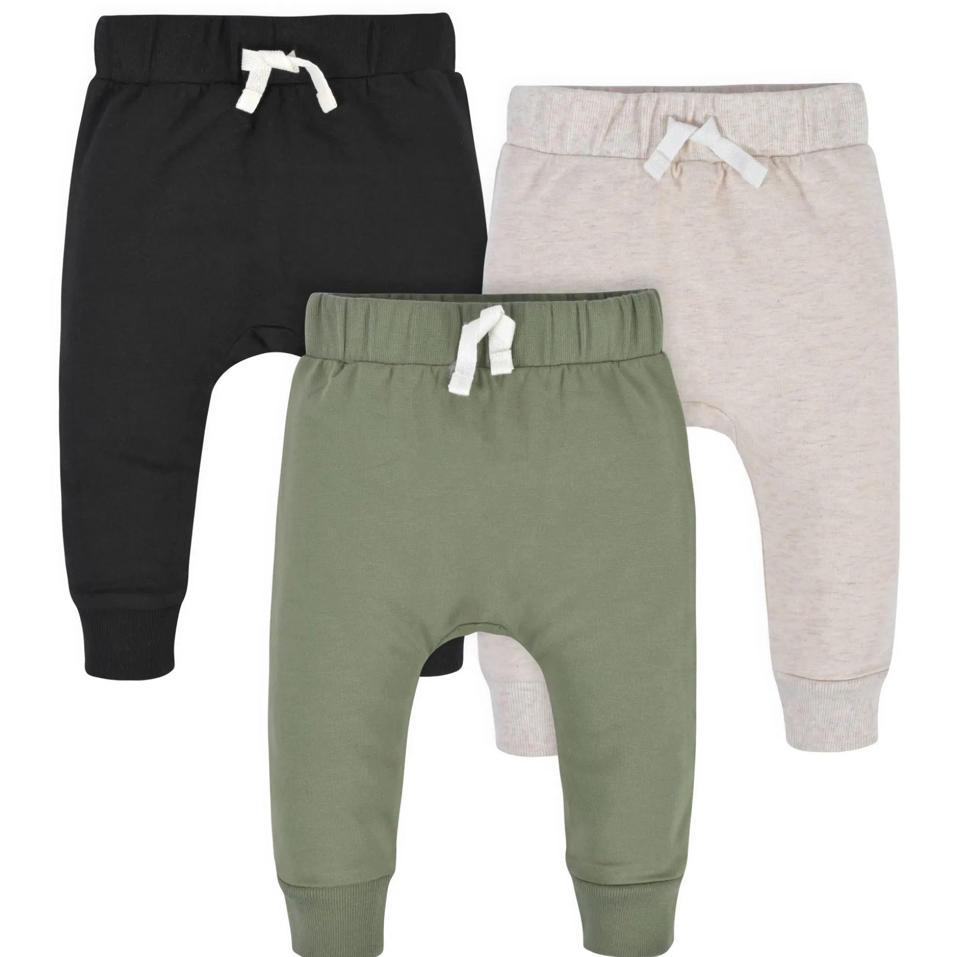 3-Pack Baby & Toddler Boys Green & Black Premium Jogger