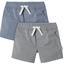 2-Pack Baby & Toddler Boys Grey and Blue Twill Shorts