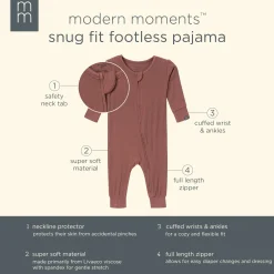 2-Pack Baby & Toddler Boys Light Sky Spaceship Viscose Snug Fit Footless Pajamas
