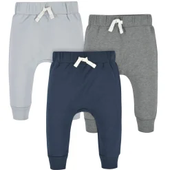 3-Pack Baby & Toddler Boys Navy & Gray Premium Jogger
