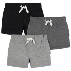 3-Pack Baby & Toddler Boys Neat Neutrals Pull-On Knit Shorts
