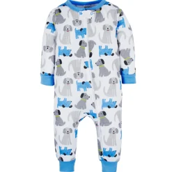 3-Pack Baby & Toddler Boys Stripes & Doggies Snug Fit Footless Pajamas