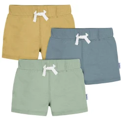 3-Pack Baby & Toddler Boys Tan, Blue, & Green Knit Shorts