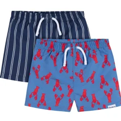 2-Pack Baby & Toddler Boys UPF 50+ Lobsters Swim Trunks