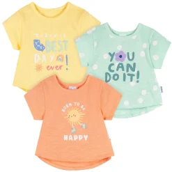 3-Pack Baby & Toddler Girls Best Day Ever Short Sleeve Graphic T-Shirts