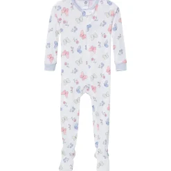 4-Pack Baby & Toddler Girls Butterflies Snug Fit Footed Pajamas
